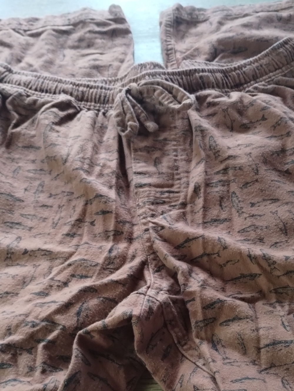 Eddie Bauer Brown Printed Drawstring Athletic Shorts